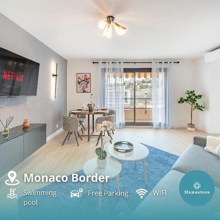5Mn Monaco - Vue Mer - Parking - Piscine - Bb Beausoleil Exteriör bild